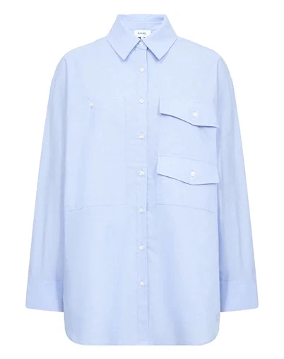 Leveté Room - LR - Sage 2 Skjorte - Sky Blue